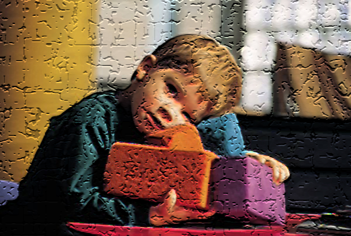 enfant cubesc raquelures